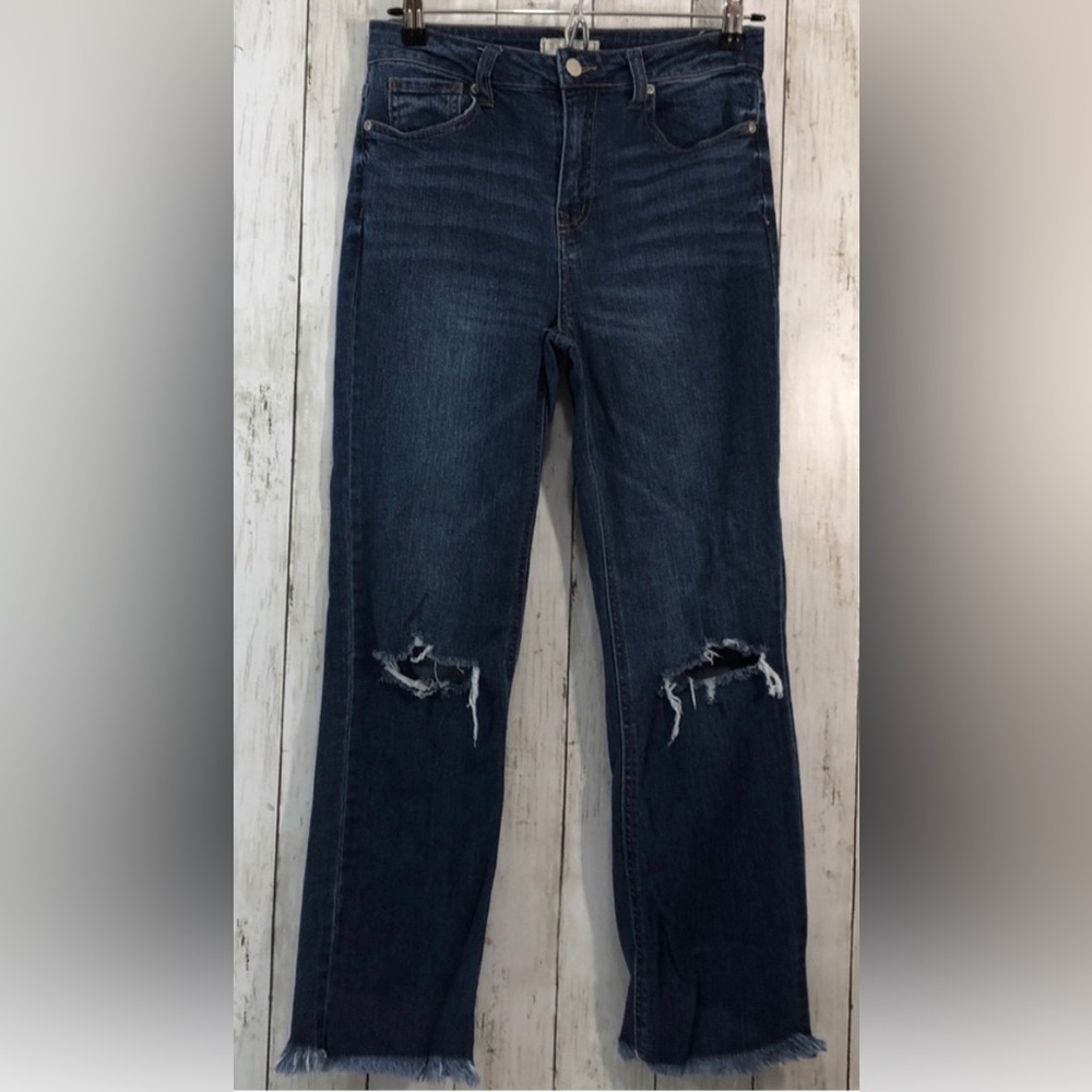 Harper Heritage High RiseDistressed Straight Frayed Hem Jeans size 27